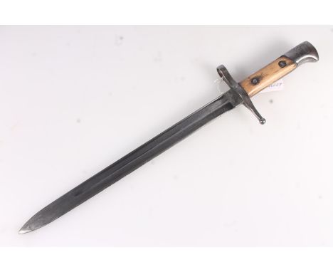 Italian model M1891 sword bayonet for the Mannlicher Carcano rifle, the blade ricasso stamped 'TERNI', the guard stamped 'XH3