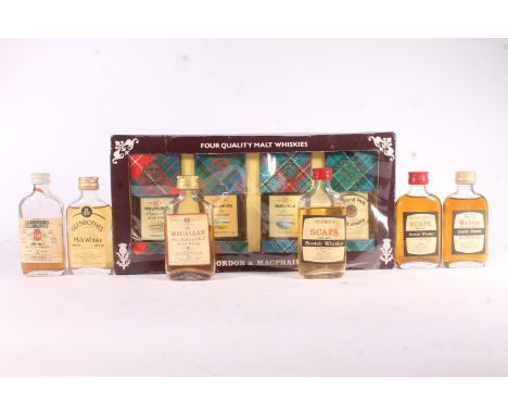 Ten Gordon &amp; Macphail single malt Scotch whisky miniatures to include MACALLAN 10 year old 70° proof 4cl, BALBLAIR 10 yea