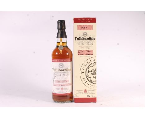 TULLIBARDINE 1987 18 or 19 year old Highland single malt Scotch whisky, cask number 664, Hogshead, bottle number 100/284, bot