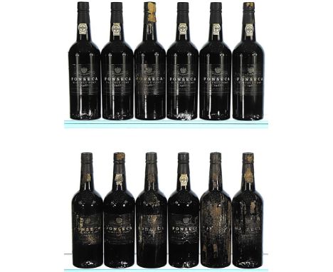 1985 Fonseca, Vintage Port 12x75cl  Labels damaged.