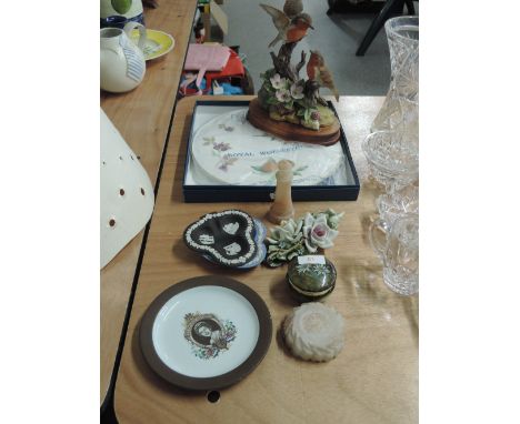 A selection of ceramics including Jasper ware and Royal Worcester 