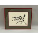 Beihong, Xu (1895-1953) nach, Tusche Malerei signiert 币 , Pferde
