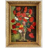 Monogrammist A.H. , Ölgemälde Stillleben mit Mohn