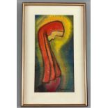 Brenneis, Jo (1910-1994), Gouache und Mischtechnik Malerei, Madonna, abstrakt