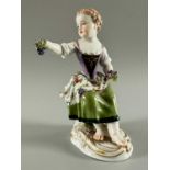 Kändler, Johann Joachim (1706-1775) Entwurf, Meissen Porzellan Gärtnerkind Winzerin, bestossen