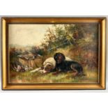 Cleminson, Robert (1864-1903) Umkreis, Ölgemälde, 2 Jagdhunde