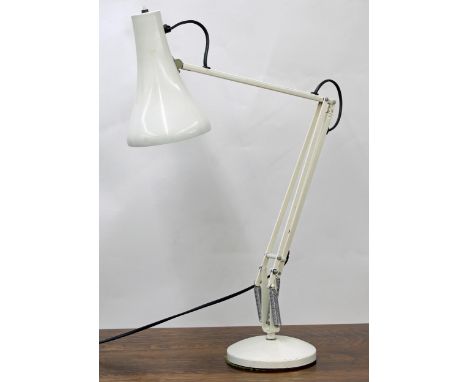 Vintage Herbert Terry &amp; Sons Ltd. anglepoise type desk lamp, white 