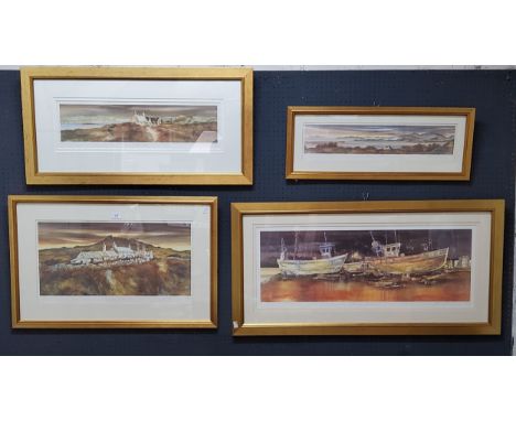 Gillian Mcdonald, by and after, Fishing Boats I, coloured print, signed, titled, limited edition 32/275, 33cm x 84cm;&nbsp; A