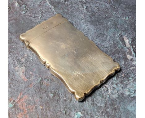 An Edwardian silver rectangular case case, plain, 8cm high, Birmingham 1906, 42g 