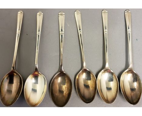 A set of six silver coffee spoons, Sheffield various date codes, 1968, 1969. 1971 