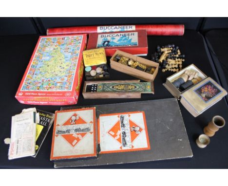 VINTAGE TOYS - a collection of vintage toys to include Buccaneer in original box and board in tube, a traditional Irish monop