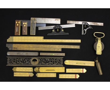 VICTORIAN TOOLS - a selection of Victorian tools to include x2 crucibles, x2 smelting ladles, a sharpening stone, x9 boxwood 
