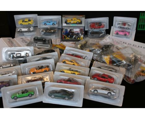 PORSCHE MODEL COLLECTION - a collection of Porsche Model Collection Magazine merchandise to include a DeAgostini Porsche 356 