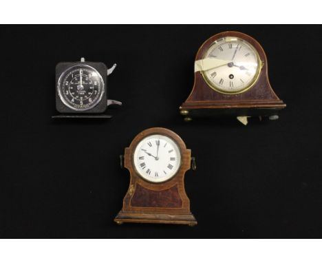 CLOCKS - x3 clocks to include a Smiths English clock systems interval timer chess clock, an English mantle clock made by Astr