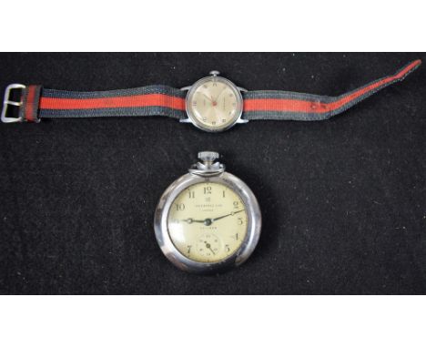 A Timex wristwatch; an Ingersoll Triumph pocketwatch 
