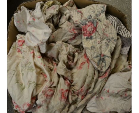 Textiles - vintage floral fabric, late 19th century onwards