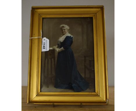 A 19th century portrait crystoleum, standing maiden 