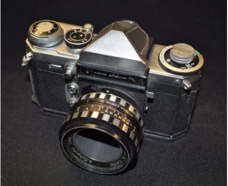 Photography - A Wirgin Edixa Prismat TTL (internal readout model) 35mm SLR camera, Travenar f2.8 50mm lens c.1967