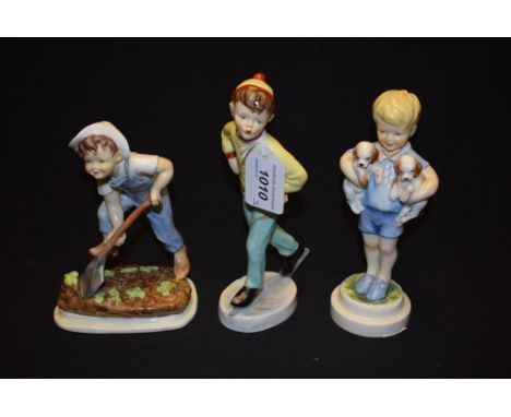 Royal Worcester - a figure Monday's Child is Fair of Face 3519; others Saturdays Child Works Hard For A Living 3254; Tuesday'