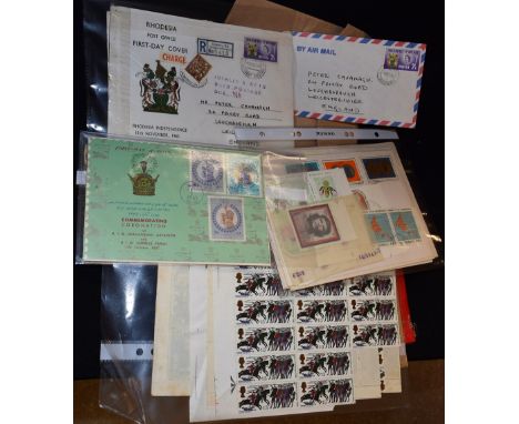A collection of stamps, first day covers, Cuba related 