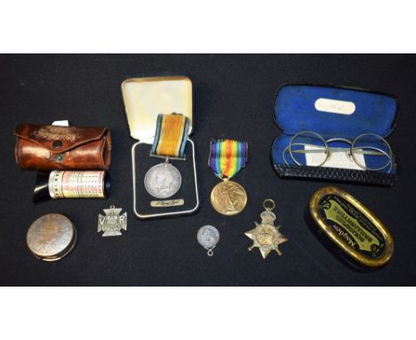Gentleman's Accessories - a WWI J67067, A Preston ORD, RN, civilisation and victory; another 14-15 star, R Maydew 31318 Notti