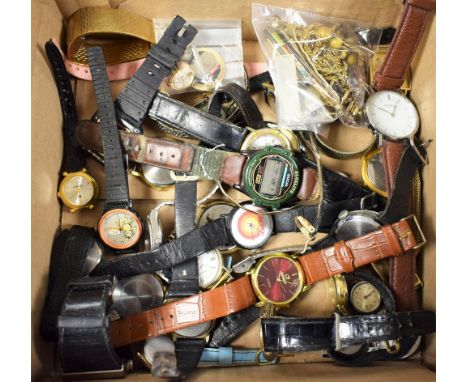 Watches & Jewellery - a vintage Ingersoll gentlemans wristwatch;  others Timex, Services, Smiths Empire, Sekonda etc;  gols p