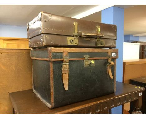 A trunk and a suitcase