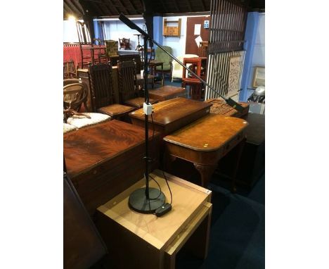 A modern nest of tables and a lamp