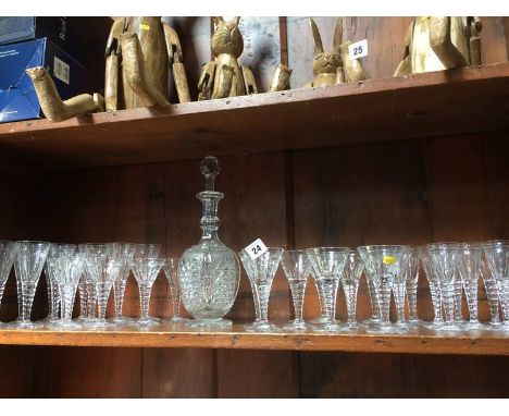 Assorted cut glass ware