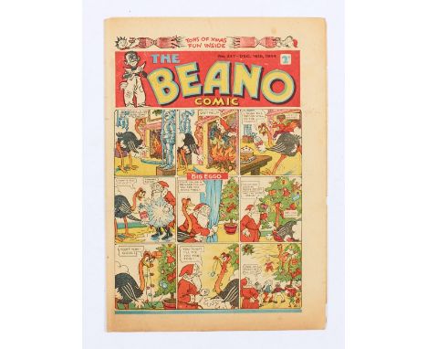 Beano 247 (1944). Propaganda Xmas issue. 'Save waste paper, and your Xmas wrappers from the 25th!' Bright covers with 7 small