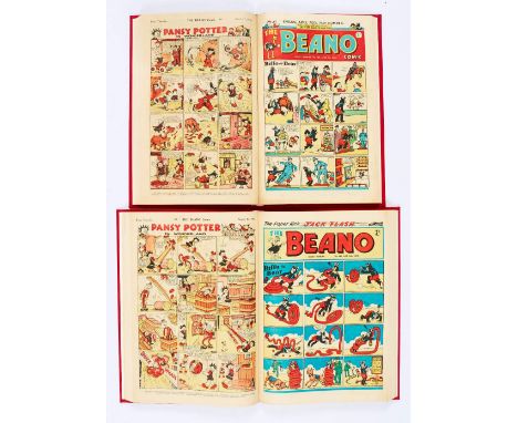 Beano (1950) 390-441. Complete in two bound volumes. (Second volume Nos 411-441 in larger format). Starring Biffo, Jimmy and 