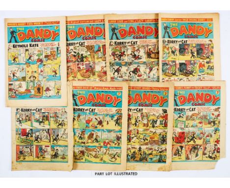 Dandy (1945) 283-308 Xmas. Complete year. First appearance of Danny Longlegs and Lazy Larry by Dudley Watkins including No 29