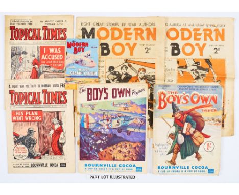 Modern Boy (1938 New Series) 3, 6, 9, 12, 16, 18-21, 26, 27 with free gift Modern Boy Pocket Stamp Album, Kingdom of Devils, 
