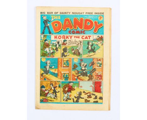 Dandy No 11 (1938). Bright cover colours with some light grubbiness and lower corner creases [vg-]