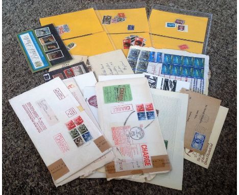 GB and Commonwealth stamp collection glory folder items include GB presentation pack, FDC, postage due, stamps on loose sheet