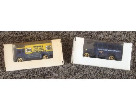 Model collection die cast models 2 Readers Digest includes BOAC Bus in original box and Fyffes West India and Canary Bananas 