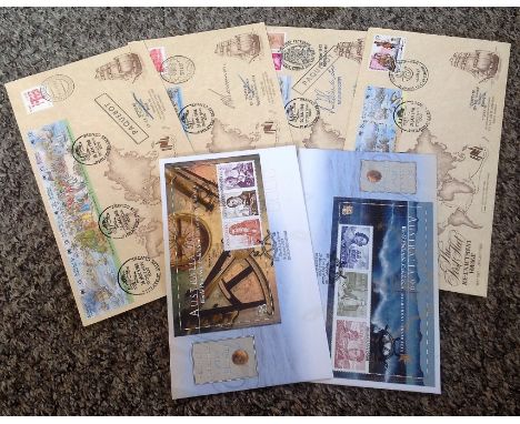 Australia post collection 6 interesting covers 4, The First Fleet Enactment voyage May 197-January 1988 Portsmouth, Tenerife,