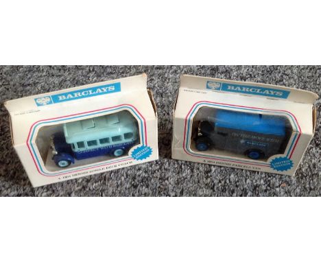 Model collection 2 Lledo Die Cast Models includes 1934 Dennis Parcels Van and 1934 Dennis Single Decker Coach in original box