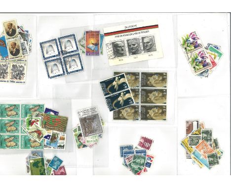 World stamp collection housed in packets unmounted countries include Brazil, Germany, Portugal, Egypt, Greece and the Commonw