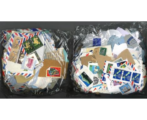 Commonwealth stamp collection 2 large bags of stamps on paper good quality collected over many years. Good condition We combi