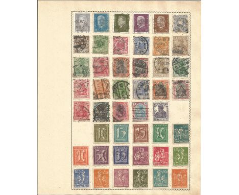 German stamp collection 6 loose album leaves dating from 1815 to 1932 some rare. Good condition We combine postage on multipl