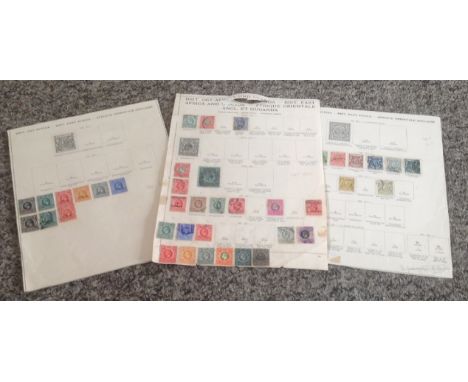 British Commonwealth stamp collection 3 loose album pages countries include British East Africa and British East Africa and U