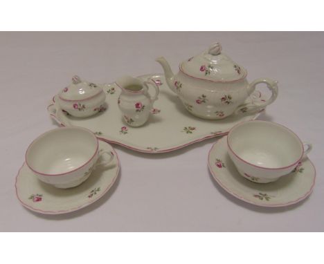 Richard Ginori tea for two set to include a tray, two cups and saucers, sugar bowl, milk jug and teapot
