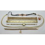 1 Konv. Schmuck/Uhren je GG 14ct. z.T. mit Korallen, je Asp./Gsp.