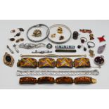 1 Konv. Schmuck Silber (ca. 17 Teile, 1x MEISSEN-Anhänger "Roter Drache"), Mode/Metall u.a., z.T. mi