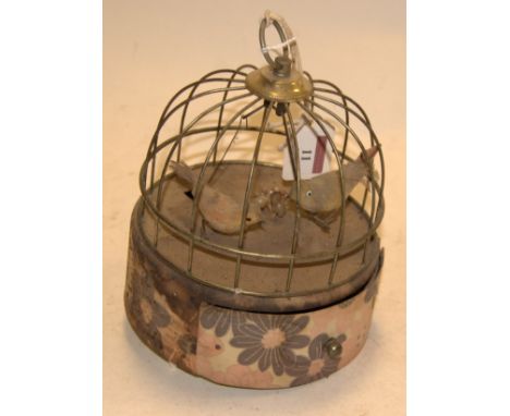 A reproduction bird-cage clockwork automaton 