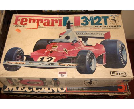 A boxed Meccano set No. 5,  together with a Riko 1.12 unbuilt plastic kit scale model of a Ferrari 312T, boxed 