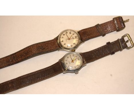 A gents Smiths Empire steel cased manual wind wristwatch; together with a Garon steel cased wristwatch, having Incablok anti-