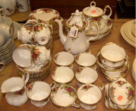 A Royal Albert tea service in the Old Country Roses pattern