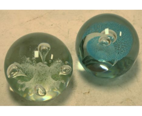A Caithness Jubilee Moonflower glass paperweight limited edition No. 844/3000, boxed with certificate, together with two othe
